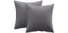Buy Pack of 2 velvet cushions - cover and filling - Lenay Dark grey 60631 at MyFaktory