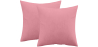 Buy Pack of 2 velvet cushions - cover and filling - Lenay Pastel pink 60631 at MyFaktory