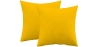 Buy Pack of 2 velvet cushions - cover and filling - Lenay Pastel yellow 60631 at MyFaktory