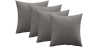 Buy Pack of 4 velvet cushions - cover and filling - Lenay Grey 60632 - in the EU