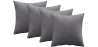 Buy Pack of 4 velvet cushions - cover and filling - Lenay Dark grey 60632 - in the EU