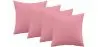 Buy Pack of 4 velvet cushions - cover and filling - Lenay Pastel pink 60632 home delivery