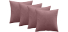 Buy Pack of 4 velvet cushions - cover and filling - Lenay Pink 60632 in the Europe