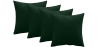 Buy Pack of 4 velvet cushions - cover and filling - Lenay Dark green 60632 - in the EU