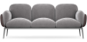 Buy 3-Seater Sofa - Upholstered in Velvet - Greda Light grey 60652 - in the EU