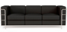 Buy 3-Seater Sofa - Upholstered in Vegan Leather - Bour Black 60659 - in the EU