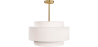 Buy Ceiling Pendant Lamp - Fabric Shade - Gerbu Aged Gold 60680 - in the EU