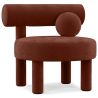 Buy  Armchair - Upholstered in Velvet - Fera Chocolate 60696 - prices