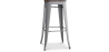 Buy Industrial Design Bar Stool - Wood & Steel - 76cm - Metalix Light grey 54406 home delivery