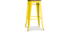 Buy Industrial Design Bar Stool - Wood & Steel - 76cm - Metalix Yellow 54406 at MyFaktory