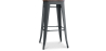 Buy Industrial Design Bar Stool - Wood & Steel - 76cm - Metalix Dark grey 54406 in the Europe