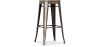 Buy Industrial Design Bar Stool - Wood & Steel - 76cm - Metalix Metallic bronze 54406 - in the EU