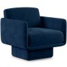 Buy Velvet Upholstered Armchair - Ren Dark blue 60698 in the Europe