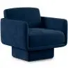 Buy Velvet Upholstered Armchair - Ren Dark blue 60698 in the Europe