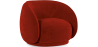 Buy Curved Velvet Upholstered Armchair - William Red 60692 with a guarantee