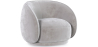 Buy Curved Velvet Upholstered Armchair - William Light grey 60692 in the Europe