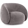 Buy Curved Velvet Upholstered Armchair - William Dark grey 60692 in the Europe