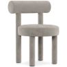 Buy Dining Chair - Upholstered in Velvet - Reece Light grey 60708 - prices