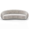 Buy Velvet Curved Sofa - 3/4 Seats - Nathan Light grey 60691 - prices