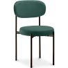 Buy Dining Chair - Upholstered in Velvet - Black Metal - Martha Dark green 61003 at MyFaktory