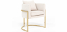 Buy Dining Chair - With armrests - Upholstered in Bouclé Fabric - Vittoria White 61010 - in the EU