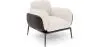 Buy Bouclé Fabric Upholstered Armchair - Greda White 61021 - in the EU