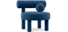 Buy  Armchair - Upholstered in Velvet - Fera Dark blue 60696 at MyFaktory