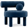 Buy  Armchair - Upholstered in Velvet - Fera Dark blue 60696 at MyFaktory