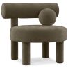 Buy  Armchair - Upholstered in Velvet - Fera Taupe 60696 with a guarantee