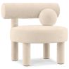 Buy  Armchair - Upholstered in Velvet - Fera White 60696 - in the EU