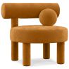 Buy  Armchair - Upholstered in Velvet - Fera Mustard 60696 in the Europe