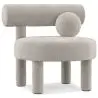 Buy  Armchair - Upholstered in Velvet - Fera Light grey 60696 home delivery