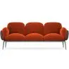 Buy 3-Seater Sofa - Upholstered in Velvet - Greda Brick 60652 in the Europe
