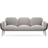 Buy 3-Seater Sofa - Upholstered in Velvet - Greda Light grey 60652 - prices