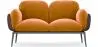 Buy 2-Seater Sofa - Upholstered in Velvet - Greda Mustard 60651 in the Europe