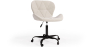 Buy Office chair upholstered in Bouclé fabric - Winka Black Frame White 61055 - in the EU