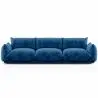 Buy 3-Seater Sofa - Velvet Upholstery - Urana Dark blue 61013 - prices