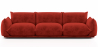 Buy 3-Seater Sofa - Velvet Upholstery - Urana Red 61013 - in the EU