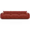 Buy 3-Seater Sofa - Velvet Upholstery - Urana Red 61013 - in the EU