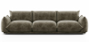 Buy 3-Seater Sofa - Velvet Upholstery - Urana Taupe 61013 - in the EU