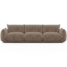 Buy 3-Seater Sofa - Velvet Upholstery - Urana Taupe 61013 - in the EU