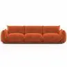 Buy 3-Seater Sofa - Velvet Upholstery - Urana Brick 61013 home delivery
