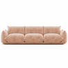 Buy 3-Seater Sofa - Velvet Upholstery - Urana Cream 61013 at MyFaktory
