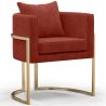 Buy Dining Chair - With armrests - Upholstered in Velvet - Vittoria Red 61009 - prices