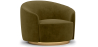 Buy Curved Design Armchair - Upholstered in Velvet - Treya Olive 60647 in the Europe