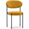 Buy Dining Chair - Upholstered in Velvet - Black Metal - Martha Yellow 61003 at MyFaktory