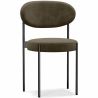 Buy Dining Chair - Upholstered in Velvet - Black Metal - Martha Taupe 61003 with a guarantee