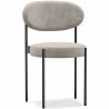 Buy Dining Chair - Upholstered in Velvet - Black Metal - Martha Light grey 61003 home delivery