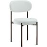 Buy Dining Chair - Upholstered in Velvet - Black Metal - Martha Beige 61003 - prices