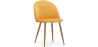 Buy Dining Chair - Upholstered in Velvet - Backrest with Pattern - Bennett Yellow 61146 - prices
